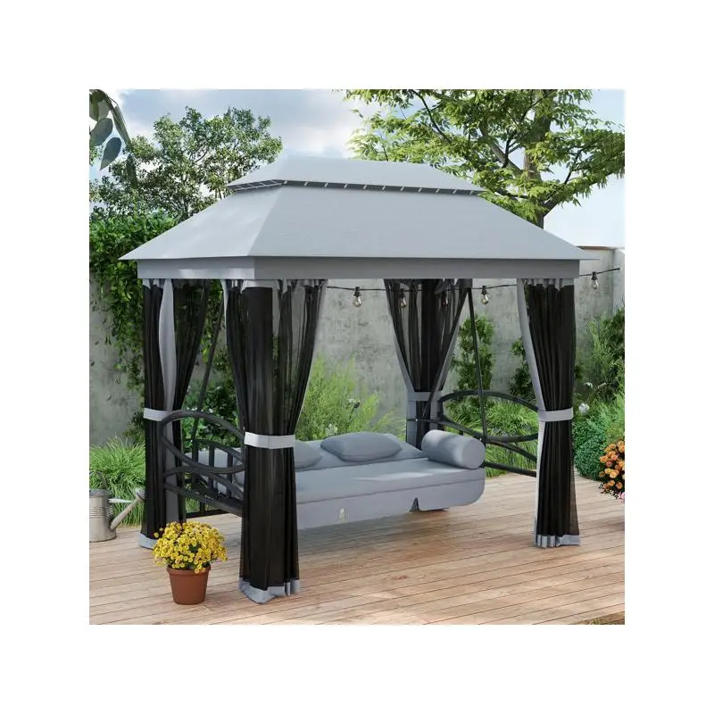 Патио Беседка Беседка Укрытое укрытие с навесом и боковыми шторами
Патио Беседка Беседка Укрытое укрытие с навесом и боковыми шторами