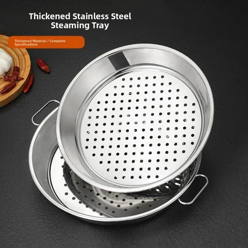 Плоская круглая тарелка из нержавеющей стали с двойными ручками, большими отверстиями и перфорацией, в китайском стиле, для приготовления на воке
Плоская круглая тарелка из нержавеющей стали с двойными ручками, большими отверстиями и перфорацией, в китайском стиле, для приготовления на воке