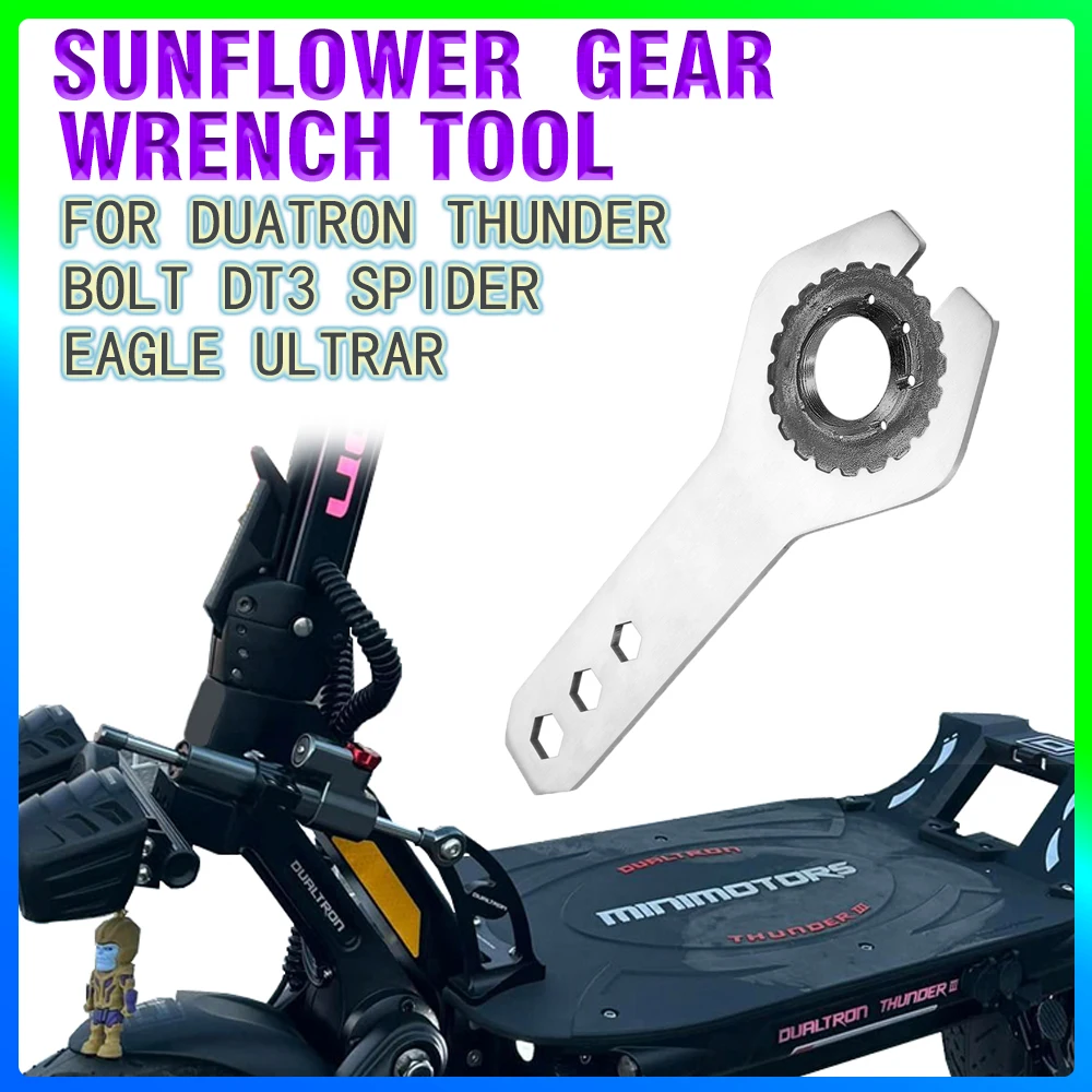 New Folding Sunflower Tool Gear Wrench For Duatron Thunder Bolt DT3 Spider Eagle Ultrar Electric Scooter Accessories
New Folding Sunflower Tool Gear Wrench For Duatron Thunder Bolt DT3 Spider Eagle Ultrar Electric Scooter Accessories