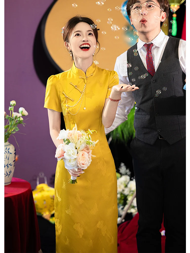 Gold Color Engagement Dr New Chinese Sle Wedding Gown Women's Small Size Ele High-End Feeling 2026 New Model
Gold Color Engagement Dr New Chinese Sle Wedding Gown Women's Small Size Ele High-End Feeling 2026 New Model