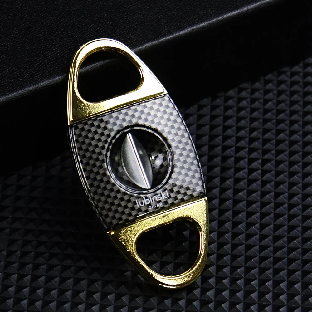 LUBINSKI Cigar Cutter V-north Protable Stainless Steel Exqusite Carbon Fiber Pattern Smooth Sharp Guillotine with Gift BoxCT-060
LUBINSKI Cigar Cutter V-north Protable Stainless Steel Exqusite Carbon Fiber Pattern Smooth Sharp Guillotine with Gift BoxCT-060
