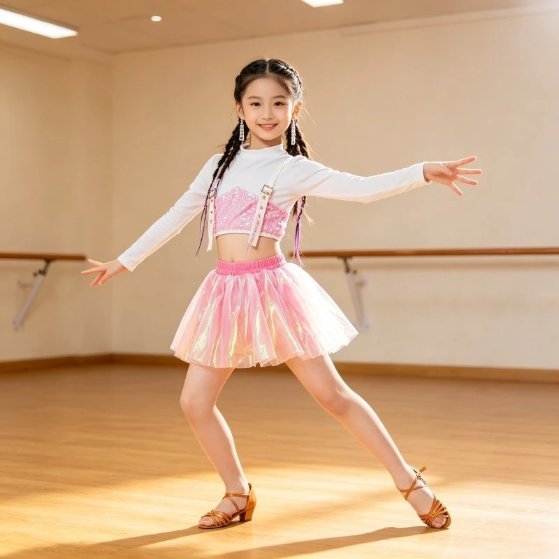 Girls Kids Sequin Jazz Dance Costume Modern Street Dance Performance Outfit Children Stage Competition Clothes Single Top
Girls Kids Sequin Jazz Dance Costume Modern Street Dance Performance Outfit Children Stage Competition Clothes Single Top