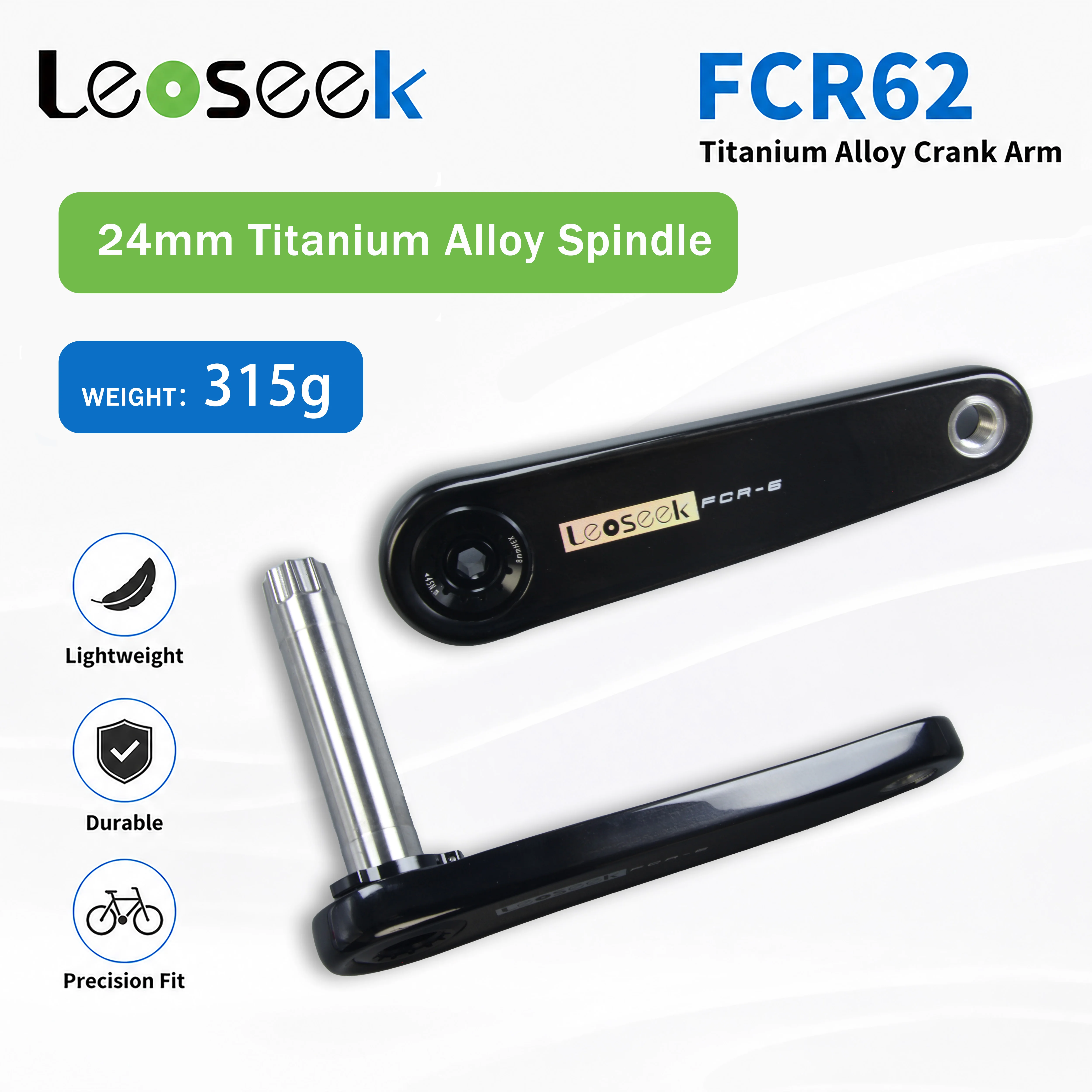 LEOSEEK FCR6 Ultra-Light Carbon Fiber Crank, Compatible with Shimano Chainrings
LEOSEEK FCR6 Ultra-Light Carbon Fiber Crank, Compatible with Shimano Chainrings