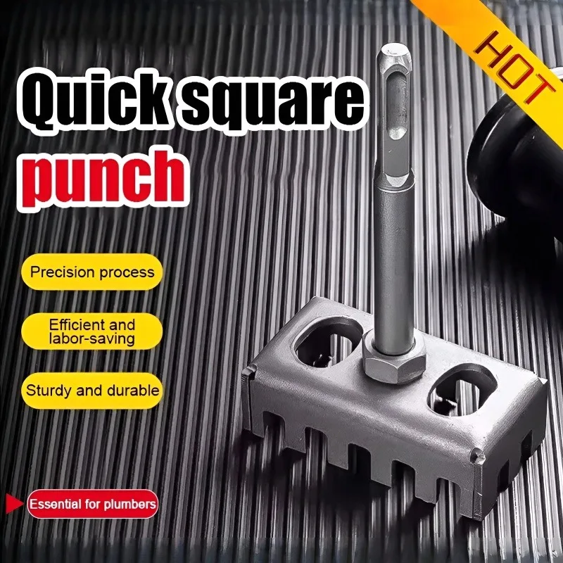 Square Slot Punch Universal Socket Hole Cutter Rectangle Punching Rectangle Slot Tool Concrete Hole Bit Square Hole Punch Drill
Square Slot Punch Universal Socket Hole Cutter Rectangle Punching Rectangle Slot Tool Concrete Hole Bit Square Hole Punch Drill
