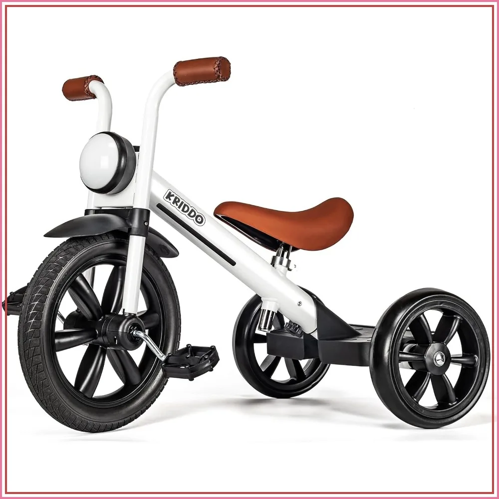 Kids Tricycle, 12 Inch Puncture Free Wheel w Front Light, Adjustable Seat Height, Gift for 2-5 Year Olds, White
Kids Tricycle, 12 Inch Puncture Free Wheel w Front Light, Adjustable Seat Height, Gift for 2-5 Year Olds, White