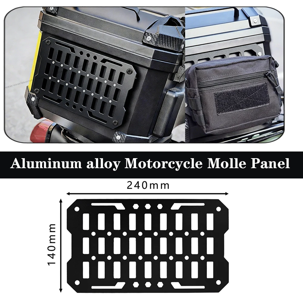 KAIUVE 1PCS Universal Motorcycle Top Case & Side Box Aluminum Alloy Tactical Trunk Molle Panel Modular Quick-Mount Organizer
KAIUVE 1PCS Universal Motorcycle Top Case & Side Box Aluminum Alloy Tactical Trunk Molle Panel Modular Quick-Mount Organizer