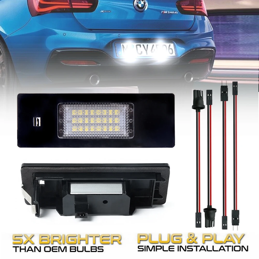 2Pcs LED Number License Plate Light Lamps For BMW 6-Series Z4 I3 X2 F12 F13 F06 E85 E63 Mini Cooper R55 R60 R61 Car Accessories
2Pcs LED Number License Plate Light Lamps For BMW 6-Series Z4 I3 X2 F12 F13 F06 E85 E63 Mini Cooper R55 R60 R61 Car Accessories