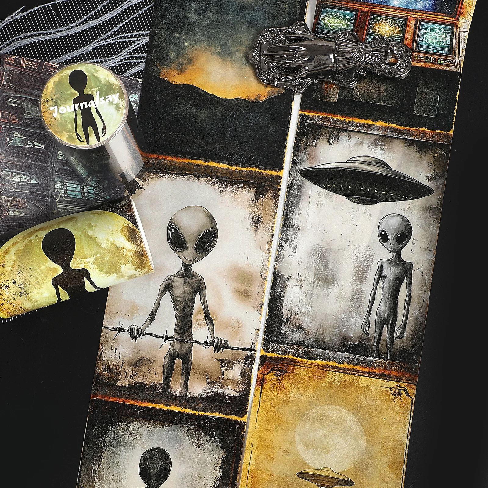 80mm*205cm Vintage Dark Alien Character Landscape Washi Tape Creative DIY Journal Material Collage Scrapbook Stationery
80mm*205cm Vintage Dark Alien Character Landscape Washi Tape Creative DIY Journal Material Collage Scrapbook Stationery