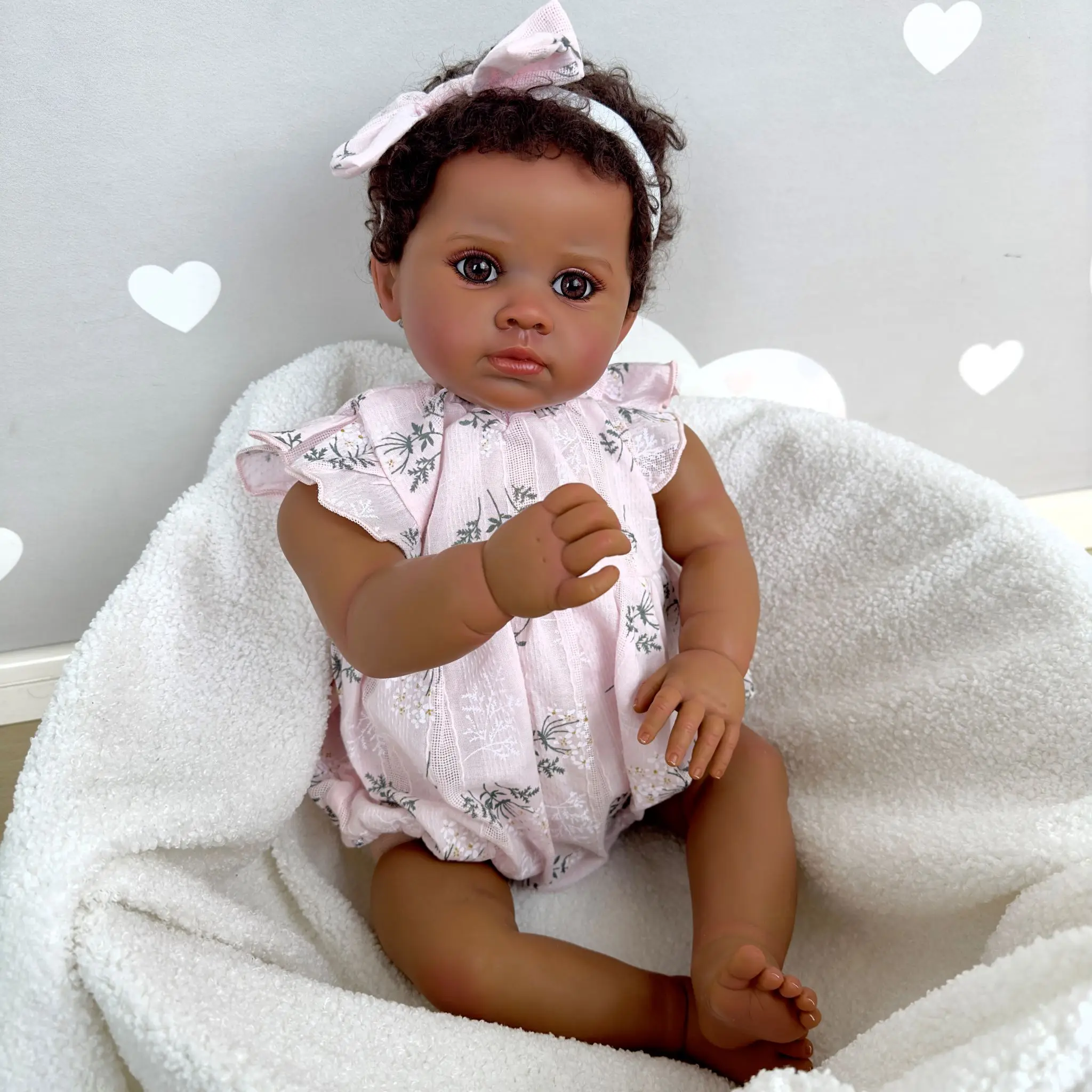 NPK 24inch Dark Brown Skin Reborn Toddler Baby Doll Soft Cloth Body Rooted Hair High Quality Hand Painted Doll Real Picture
NPK 24inch Dark Brown Skin Reborn Toddler Baby Doll Soft Cloth Body Rooted Hair High Quality Hand Painted Doll Real Picture