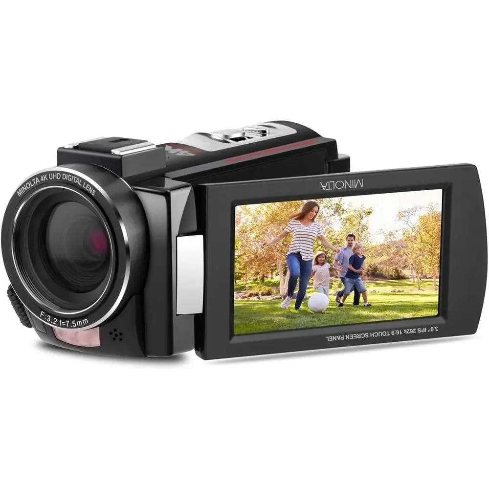 4K Ultra HD Camcorder, 30MP Camera, Night Vision, 16X Zoom, Time-Lapse, Anti-Shake, 3 Touchscreen, HDMI/USB, SD Card Slot, CMOS
4K Ultra HD Camcorder, 30MP Camera, Night Vision, 16X Zoom, Time-Lapse, Anti-Shake, 3 Touchscreen, HDMI/USB, SD Card Slot, CMOS