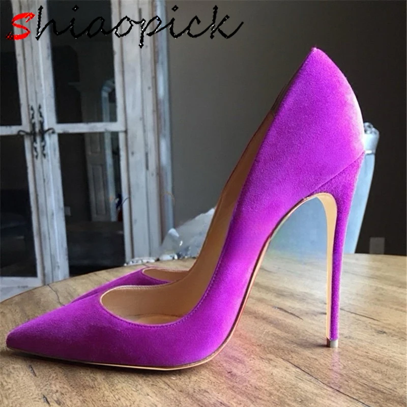 Woman Super High Heels Blue Green Black Purple Suede Comfortable 12cm Pumps Sexy Party evening Pointed toe Ladies Shoes
Woman Super High Heels Blue Green Black Purple Suede Comfortable 12cm Pumps Sexy Party evening Pointed toe Ladies Shoes