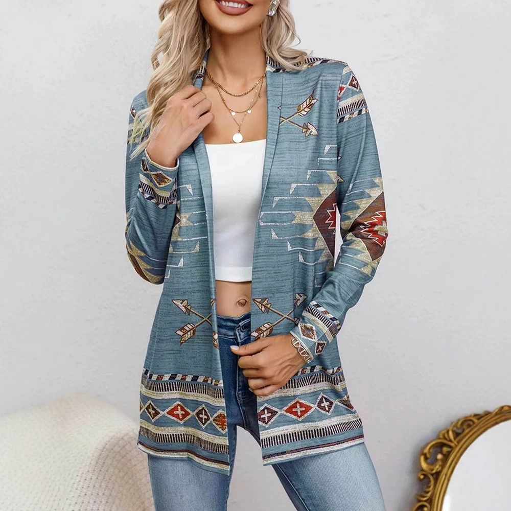 Women's Long Sleeve Jacket Autumn Winter Modest Fashion Full Print Open Stitch Regular Fit for Casual Wear
Women's Long Sleeve Jacket Autumn Winter Modest Fashion Full Print Open Stitch Regular Fit for Casual Wear