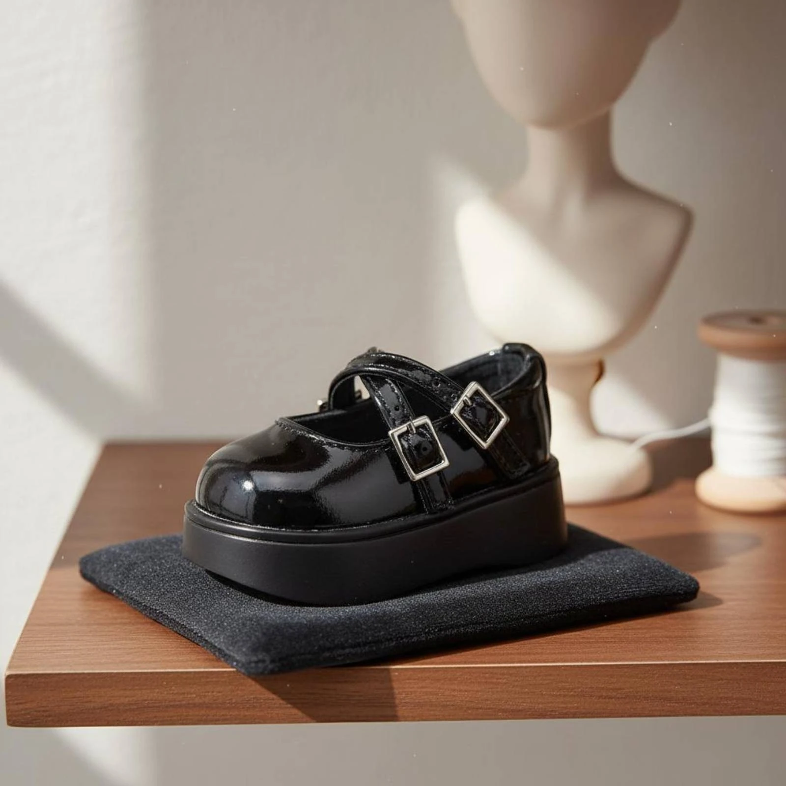 Patent Platform Doll Shoes Exposed Instep Chunky Heel Doll Shoes Miniature Footwear Glossy Dress-up Item Rounded Toe
Patent Platform Doll Shoes Exposed Instep Chunky Heel Doll Shoes Miniature Footwear Glossy Dress-up Item Rounded Toe