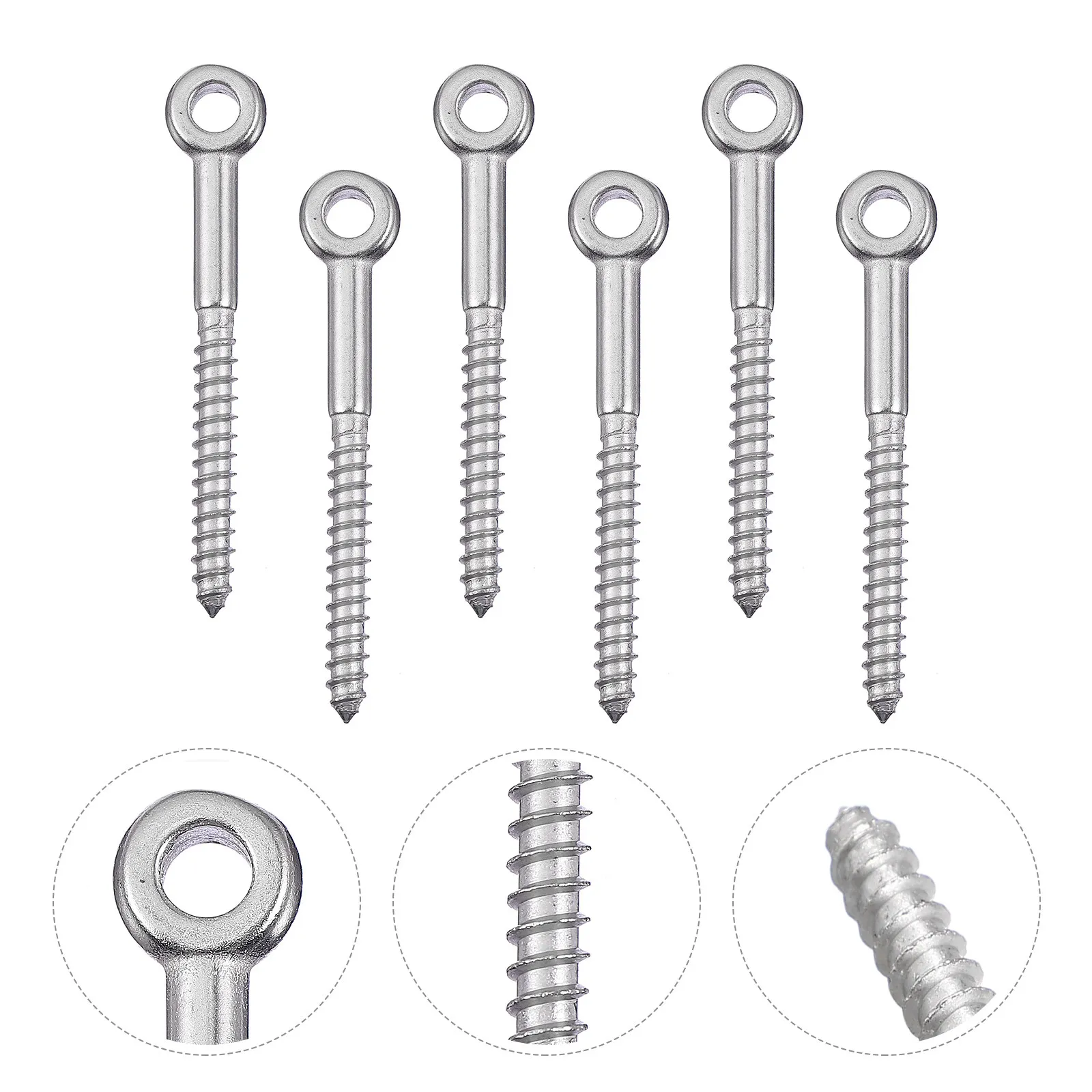 6Pcs Stainless Steel Heavy Duty Eye Screws Wood Thread Bolts Strong Eye Hooks for Hanging Lamps Tools Stainless Steel Bolts
6Pcs Stainless Steel Heavy Duty Eye Screws Wood Thread Bolts Strong Eye Hooks for Hanging Lamps Tools Stainless Steel Bolts