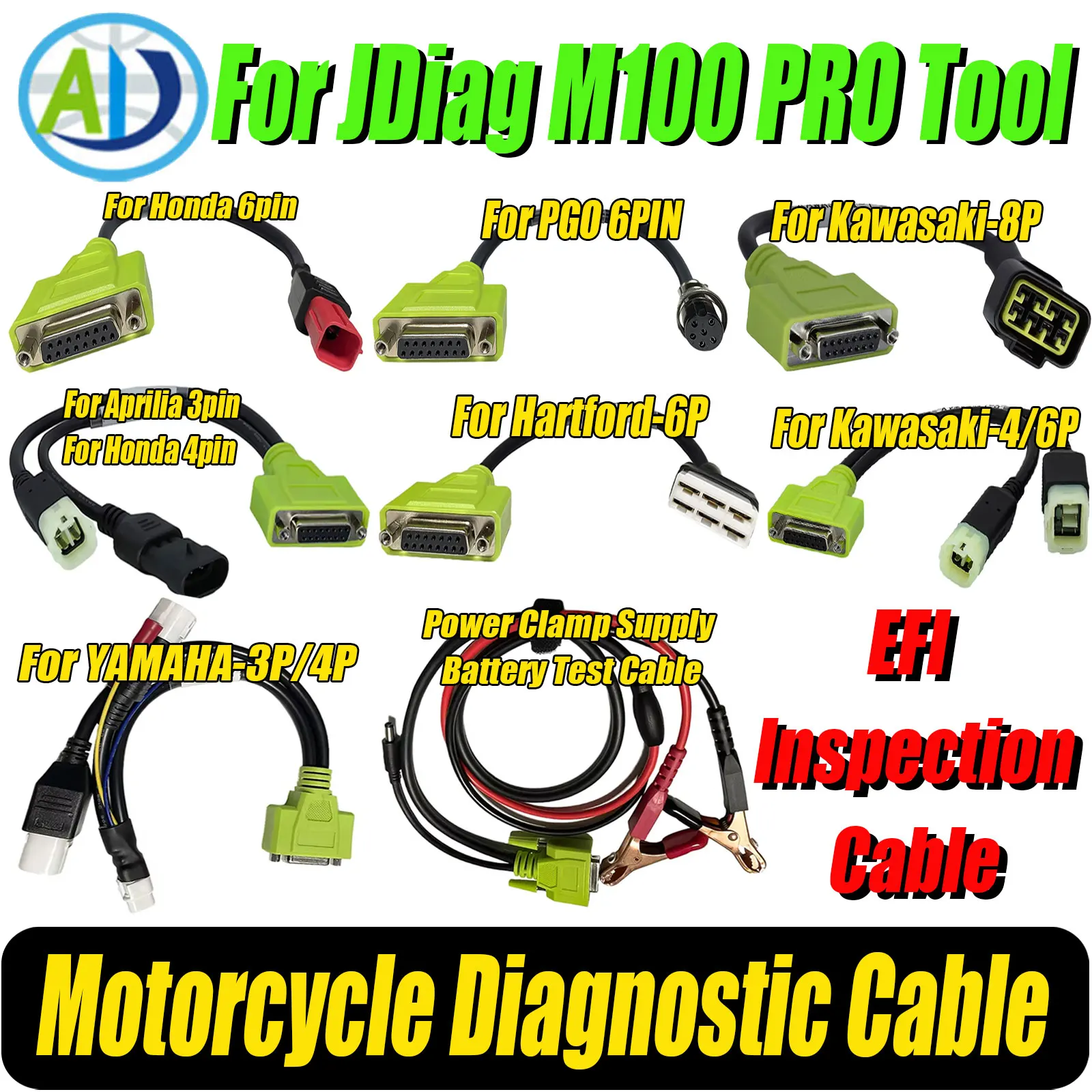 Motorcycle Adapter For JDiag M100 PRO Locomotive Diagnostic Tool Connector For Yamaha Honda Kawasaki Suzuki EFI Inspection Cable
Motorcycle Adapter For JDiag M100 PRO Locomotive Diagnostic Tool Connector For Yamaha Honda Kawasaki Suzuki EFI Inspection Cable
