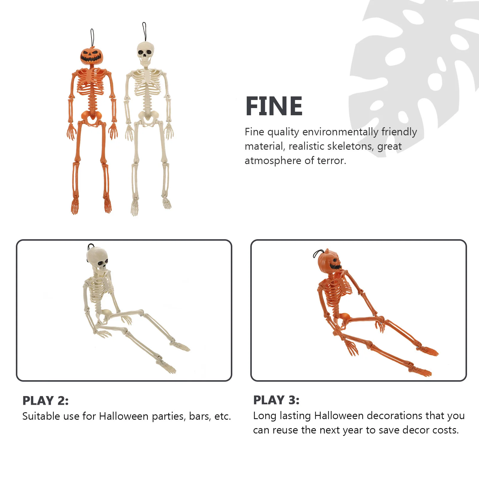 2Pcs Skull Halloween Decor Craft for Haunted House Party Scary Prank Party Ornaments Halloween Decor
2Pcs Skull Halloween Decor Craft for Haunted House Party Scary Prank Party Ornaments Halloween Decor