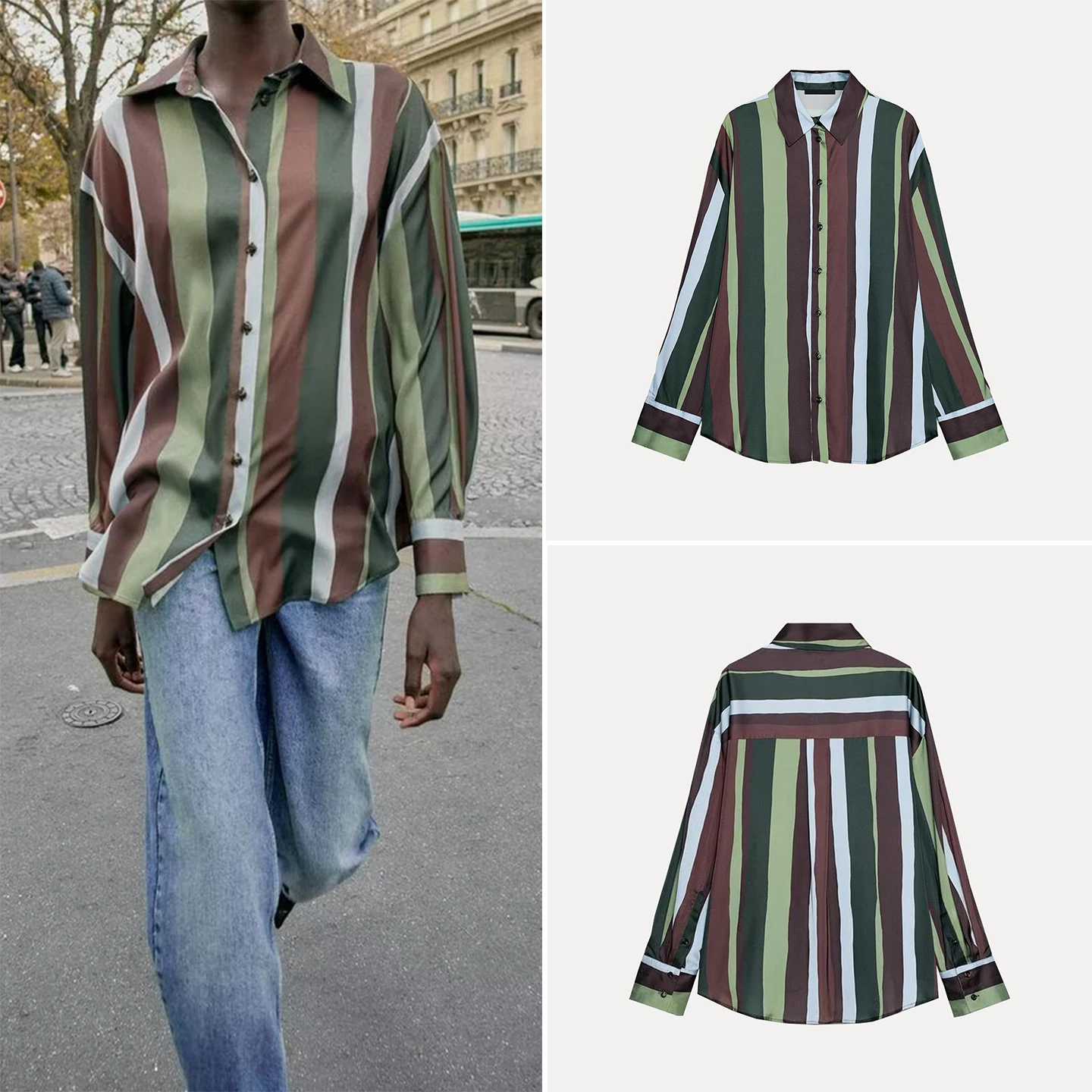 Ele Faionable Striped irt for Women Z Casual Sle Long Sve Youth Apparel Versatile Daily Wear 2025 New Arrival
Ele Faionable Striped irt for Women Z Casual Sle Long Sve Youth Apparel Versatile Daily Wear 2025 New Arrival