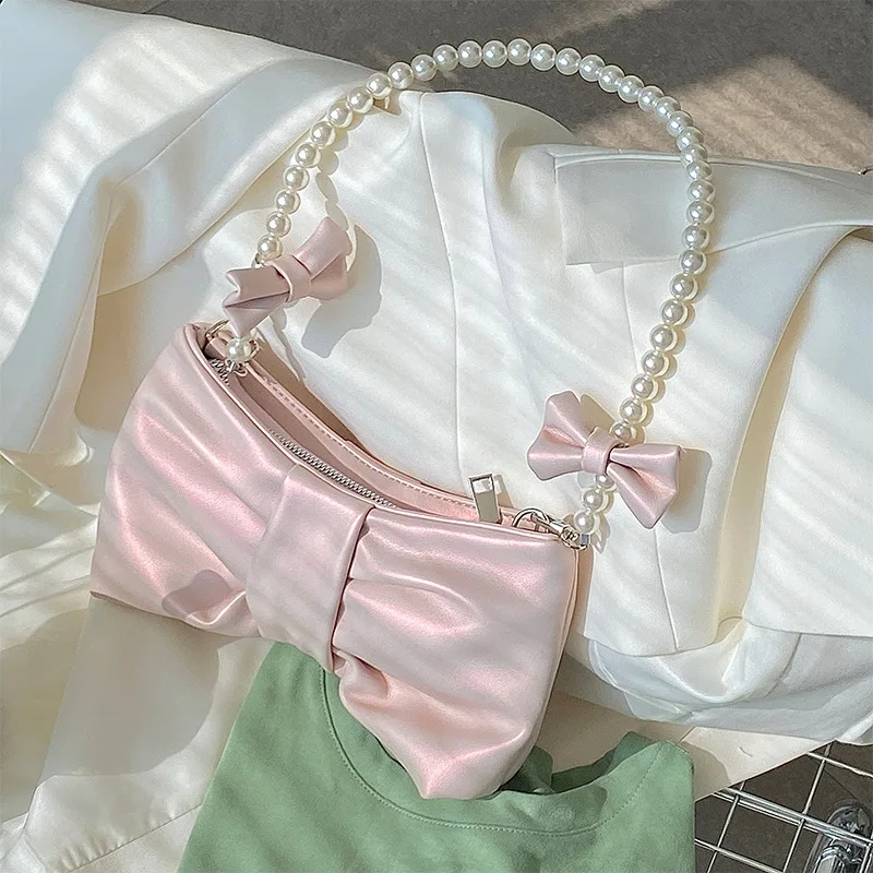 Bow Evening Bag for Women Designer Shoulder Vintage Pearl Party Handbag Girls Shining Underarm Bag Lady Fold Fashion Handle Bag
Bow Evening Bag for Women Designer Shoulder Vintage Pearl Party Handbag Girls Shining Underarm Bag Lady Fold Fashion Handle Bag
