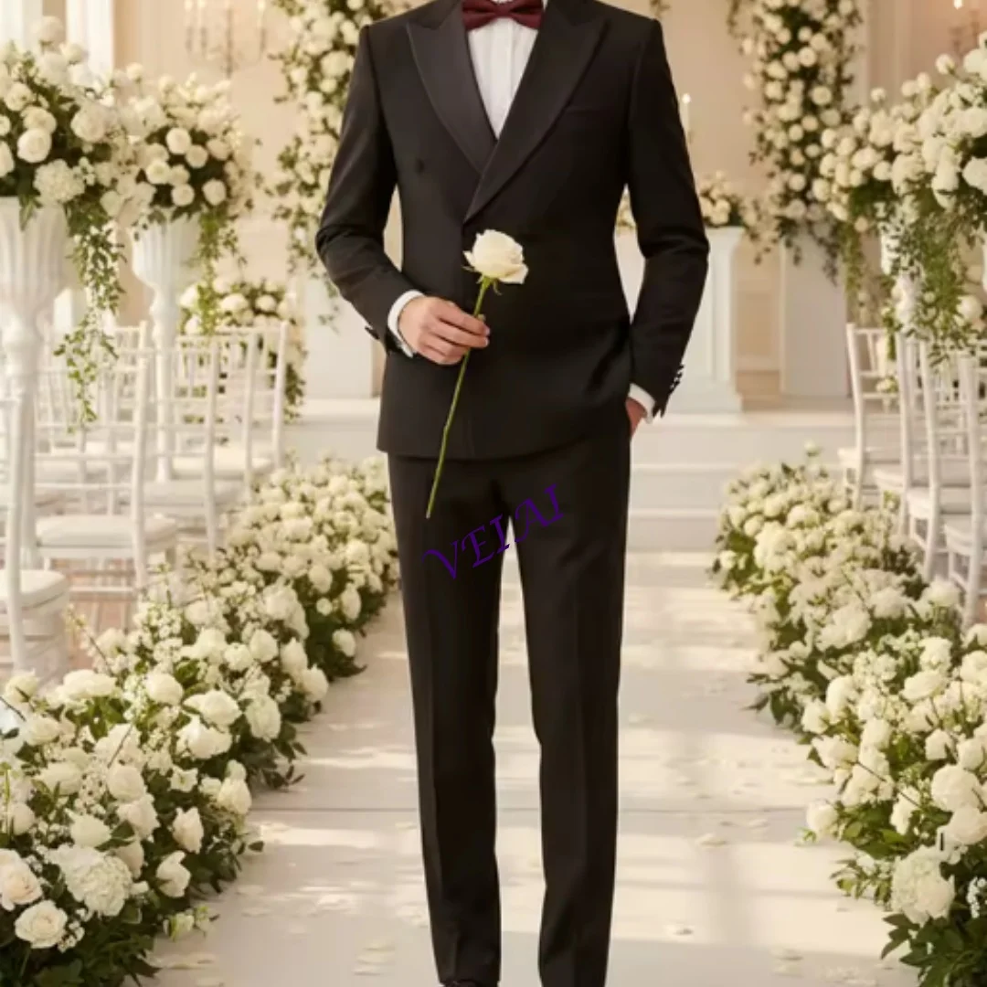 Customized Men's suit black collar formal dress wedding three-piece suit orthodox suit vest pants
Customized Men's suit black collar formal dress wedding three-piece suit orthodox suit vest pants