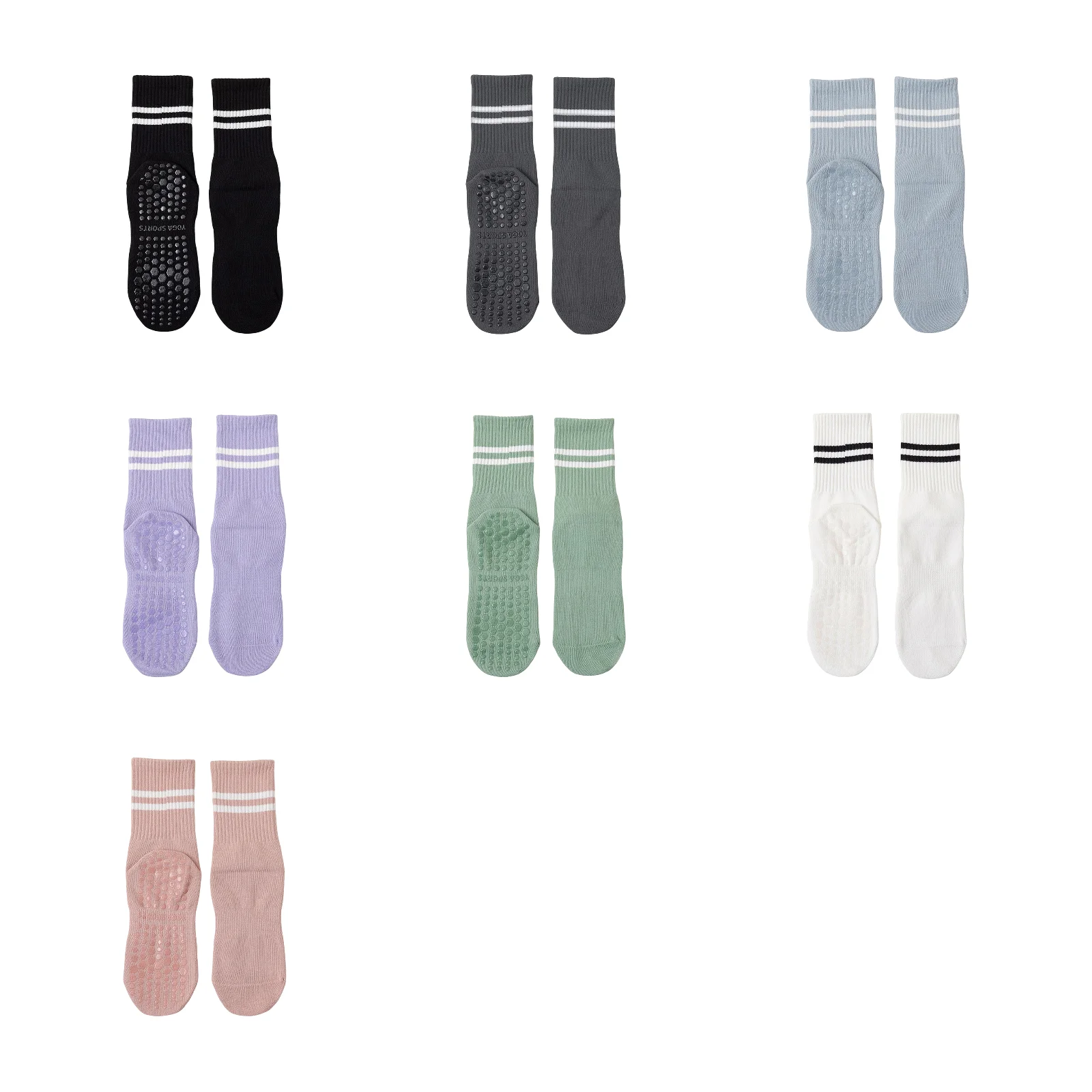 Женские нескользящие силиконовые спортивные носки для йоги, набор из 7 цветов (черный/темно-серый/голубой/светло-фиолетовый/светло-зеленый/белый/розовый)
Женские нескользящие силиконовые спортивные носки для йоги, набор из 7 цветов (черный/темно-серый/голубой/светло-фиолетовый/светло-зеленый/белый/розовый)