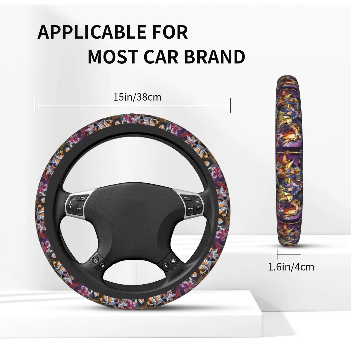 38cm Anime Saint Seiya Steering Wheel Cover Auto Car Steering Wheel Protector Fit for Sedan Car Accessories Universal 15 inch
38cm Anime Saint Seiya Steering Wheel Cover Auto Car Steering Wheel Protector Fit for Sedan Car Accessories Universal 15 inch