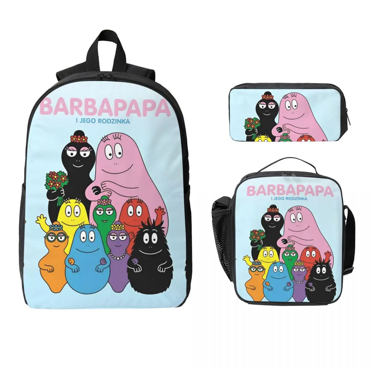 3 шт., набор рюкзаков с героями мультфильмов Barbapapa для детей, пеналы, наборы сумок для книг с ланч-бокс для школьников, рюкзак
3 шт., набор рюкзаков с героями мультфильмов Barbapapa для детей, пеналы, наборы сумок для книг с ланч-бокс для школьников, рюкзак