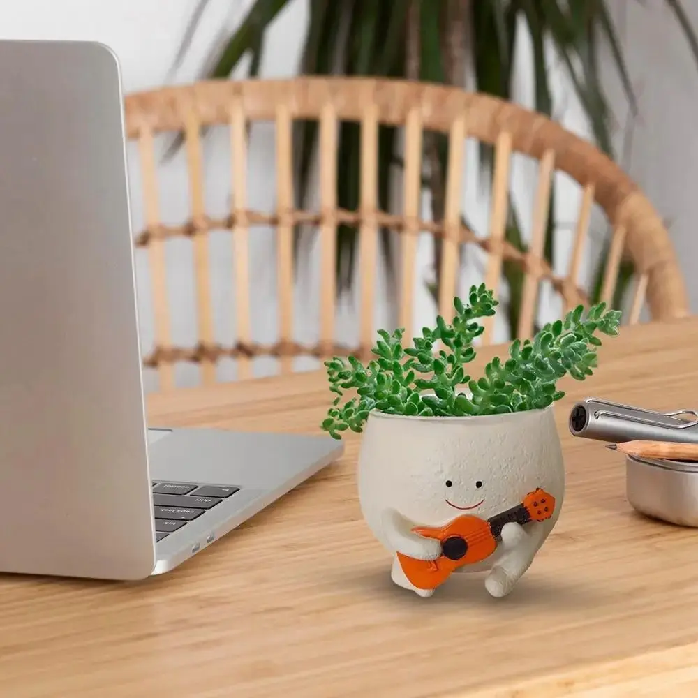 Fashion Resin Succulent Pot with Drainage Design Plant Decoration Lazy Plant Pot Guitar Boy Soil Flower Pot
Fashion Resin Succulent Pot with Drainage Design Plant Decoration Lazy Plant Pot Guitar Boy Soil Flower Pot