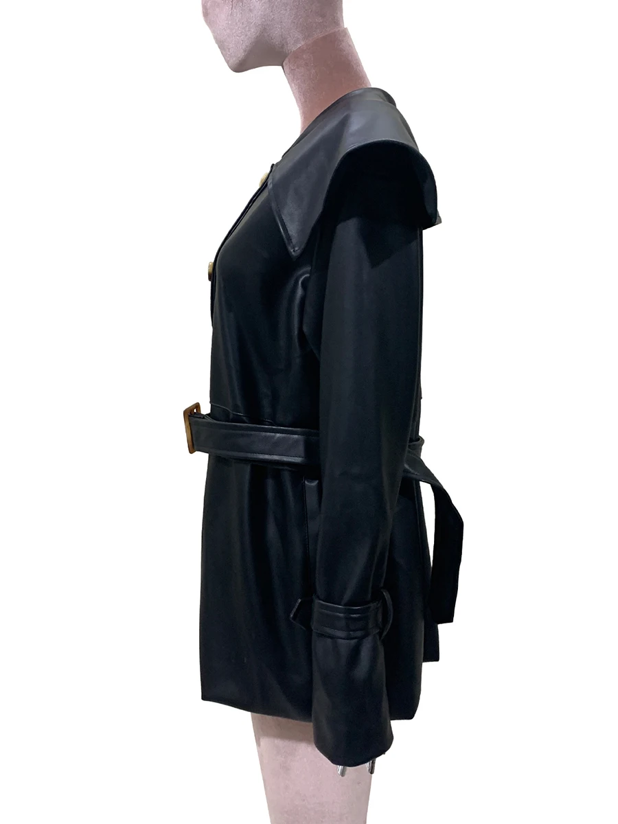 Весенне-осеннее черное пальто из искусственной кожи, женское однобортное пальто с воротником Питера Пэна и длинным рукавом, элегантная роскошная дизайнерская верхняя одежда женская 2025 г. кожаный плащ женский
Весенне-осеннее черное пальто из искусственной кожи, женское однобортное пальто с воротником Питера Пэна и длинным рукавом, элегантная роскошная дизайнерская верхняя одежда женская 2025 г. кожаный плащ женский