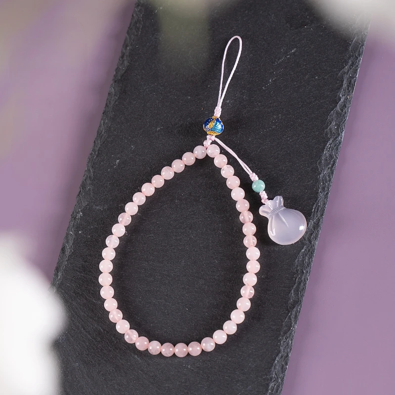 Natural Pink Crystal Beaded Short Mobile Phone Strap Lanyard Fortune Pendant Handmade Fashionable Lucky and happy
Natural Pink Crystal Beaded Short Mobile Phone Strap Lanyard Fortune Pendant Handmade Fashionable Lucky and happy