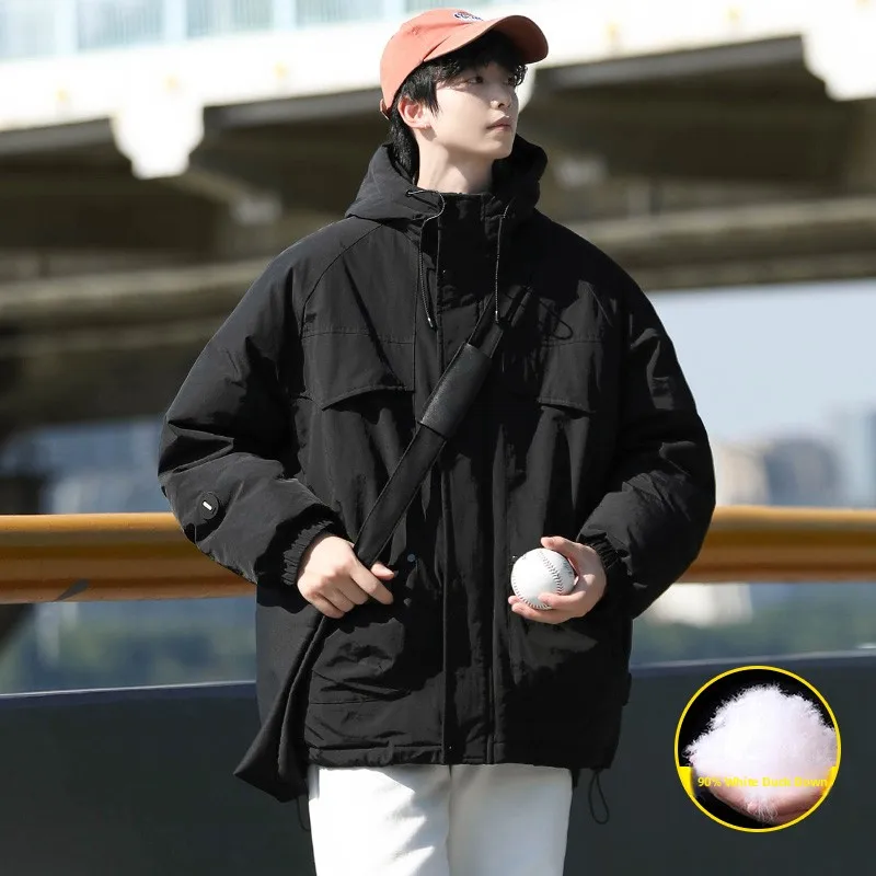 Trendy White Du down Jaet Men's Winter Coat Youth Outdoor Warmth Fluffy Padded Zipper Closure Hooded Regular Fit Outerwear
Trendy White Du down Jaet Men's Winter Coat Youth Outdoor Warmth Fluffy Padded Zipper Closure Hooded Regular Fit Outerwear