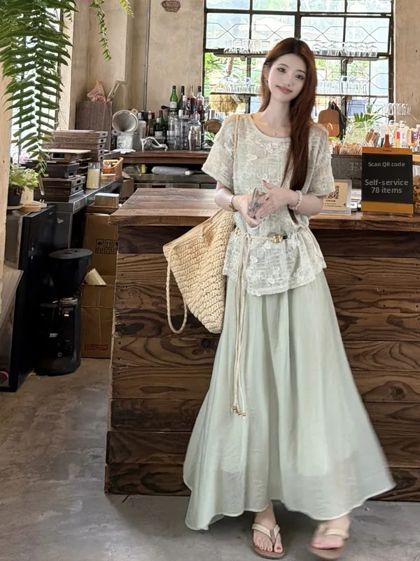 plus Size Fashionable Loose Summer Set Strapless Embroidered Knot Top Half-length Skirt Three-piece Set for plus Si...
plus Size Fashionable Loose Summer Set Strapless Embroidered Knot Top Half-length Skirt Three-piece Set for plus Si...
