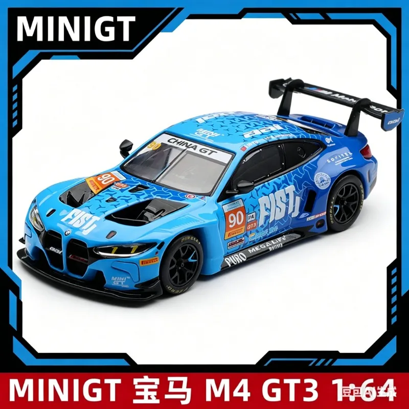 MINIGT 1:64 BMW M4 GT3 # 1215 alloy die-casting car model, simulation static ornament, adult collectible, male toy.
MINIGT 1:64 BMW M4 GT3 # 1215 alloy die-casting car model, simulation static ornament, adult collectible, male toy.