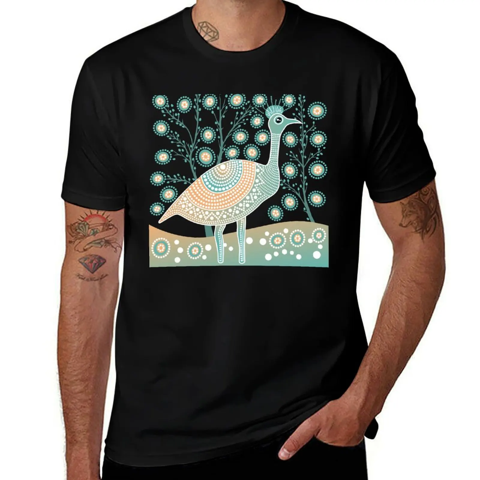 Emu Aboriginal Tribal Art Dots Painting T-Shirt Sporty Breathable Short Sleeve T-Shirt
Emu Aboriginal Tribal Art Dots Painting T-Shirt Sporty Breathable Short Sleeve T-Shirt