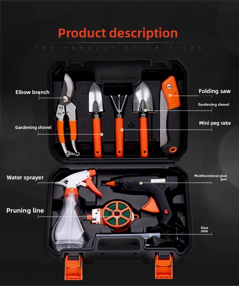 Набор садовых инструментов для посадки цветов, портативный и компактный
Набор садовых инструментов для посадки цветов, портативный и компактный