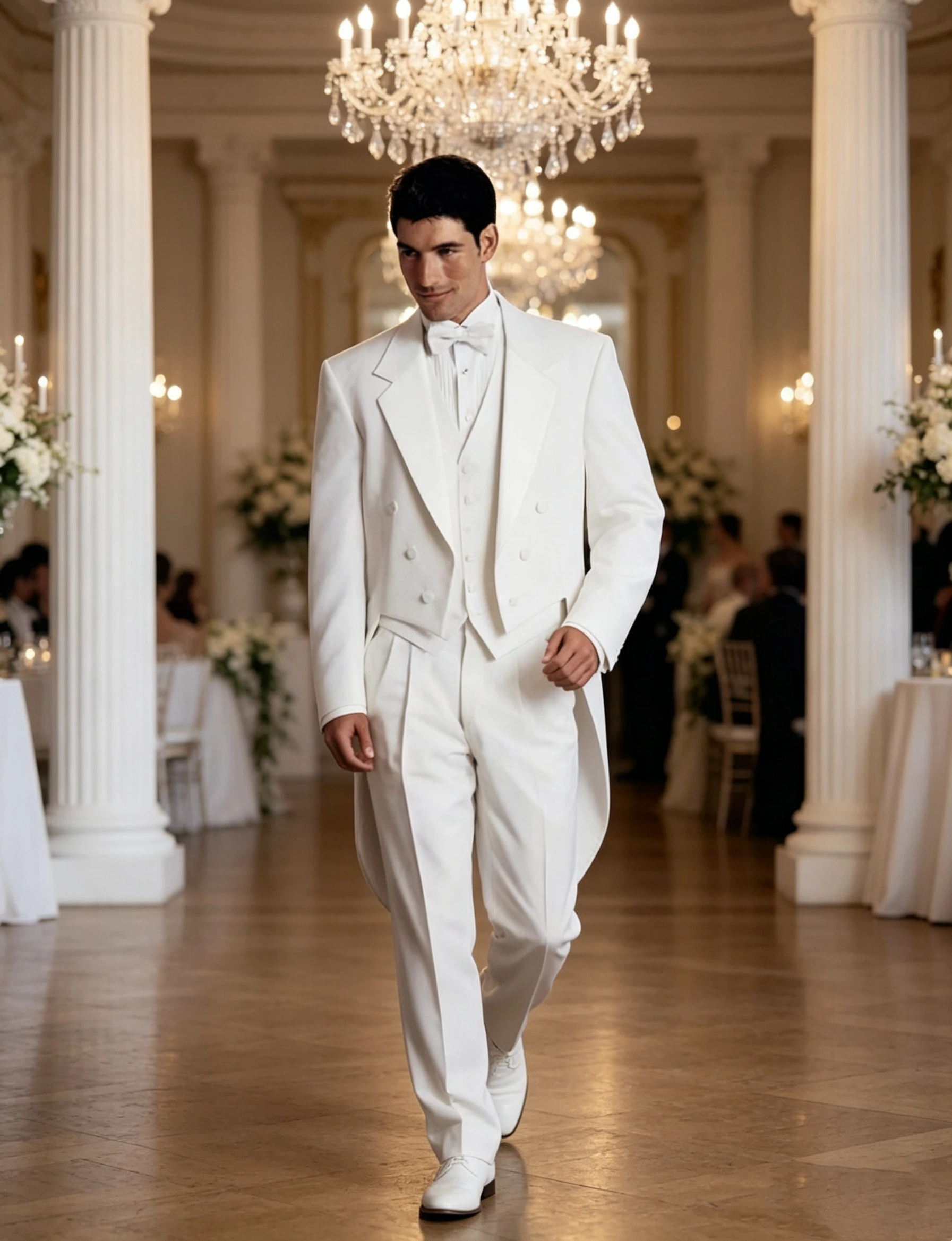 White Wedding Men Tailcoat 3 Piece Groom Tuxedo for Prom Party Male Suit Elegant Wedding Suits Jacket with Pants Vest for Dinner
White Wedding Men Tailcoat 3 Piece Groom Tuxedo for Prom Party Male Suit Elegant Wedding Suits Jacket with Pants Vest for Dinner
