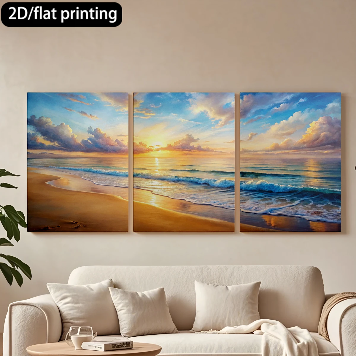 3pc wooden frame canvas decorative paintingSerene beach, sunset, visual delight.Corridor bedroom decoration
3pc wooden frame canvas decorative paintingSerene beach, sunset, visual delight.Corridor bedroom decoration