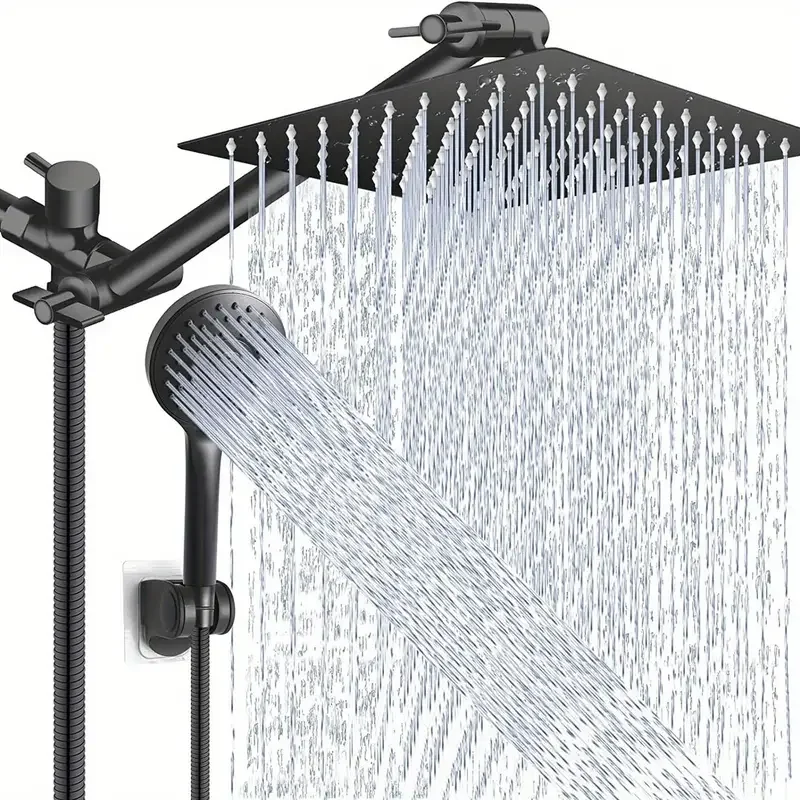 8 Inch Shower Head Combo High Pressure Rain Shower Head With 11 Inch Adjustable Extension Arm Handheld Shower Head Combo
8 Inch Shower Head Combo High Pressure Rain Shower Head With 11 Inch Adjustable Extension Arm Handheld Shower Head Combo