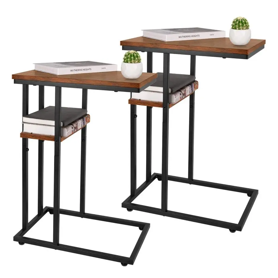 C Table End Table Set of 2, Side Tables Living Room, C Shaped Side Table, Couch Tables That Slide Under Couch Table with Metal F
C Table End Table Set of 2, Side Tables Living Room, C Shaped Side Table, Couch Tables That Slide Under Couch Table with Metal F