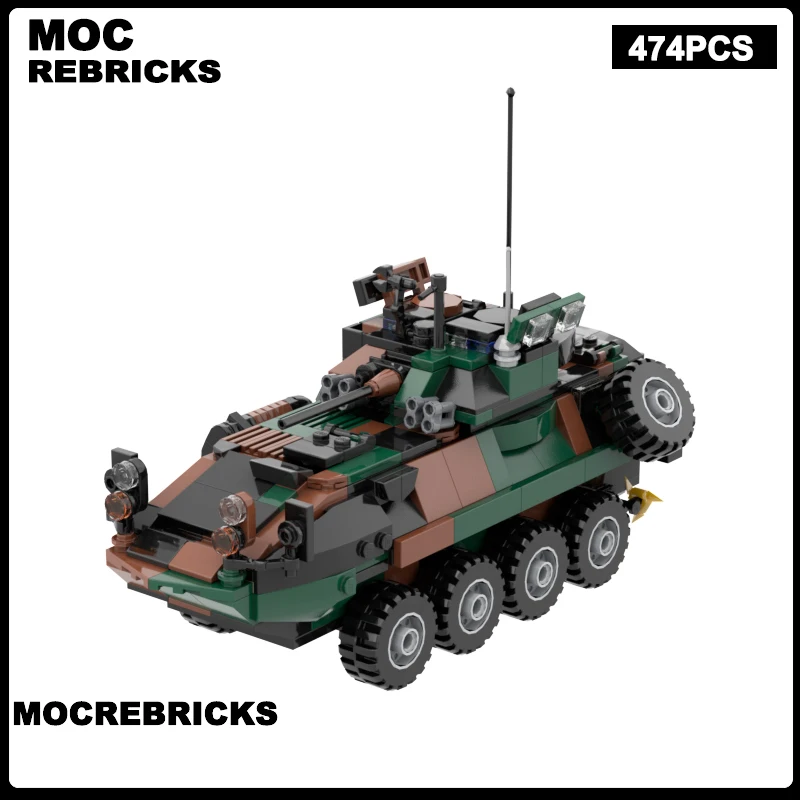 WW2 Military War Series US LAV-25 Light Armored Vehicle MOC Building Block Model DIY Technology Bricks Puzzle Toys Birthday Gift
WW2 Military War Series US LAV-25 Light Armored Vehicle MOC Building Block Model DIY Technology Bricks Puzzle Toys Birthday Gift