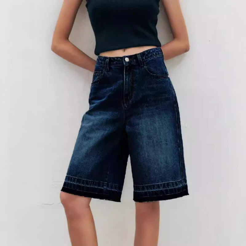 Knee Length Pant Women Jeans Denim Wide Leg Pants Vintage Loose High Waist Button Pockets Lady Streetwear Trousers Summer
Knee Length Pant Women Jeans Denim Wide Leg Pants Vintage Loose High Waist Button Pockets Lady Streetwear Trousers Summer