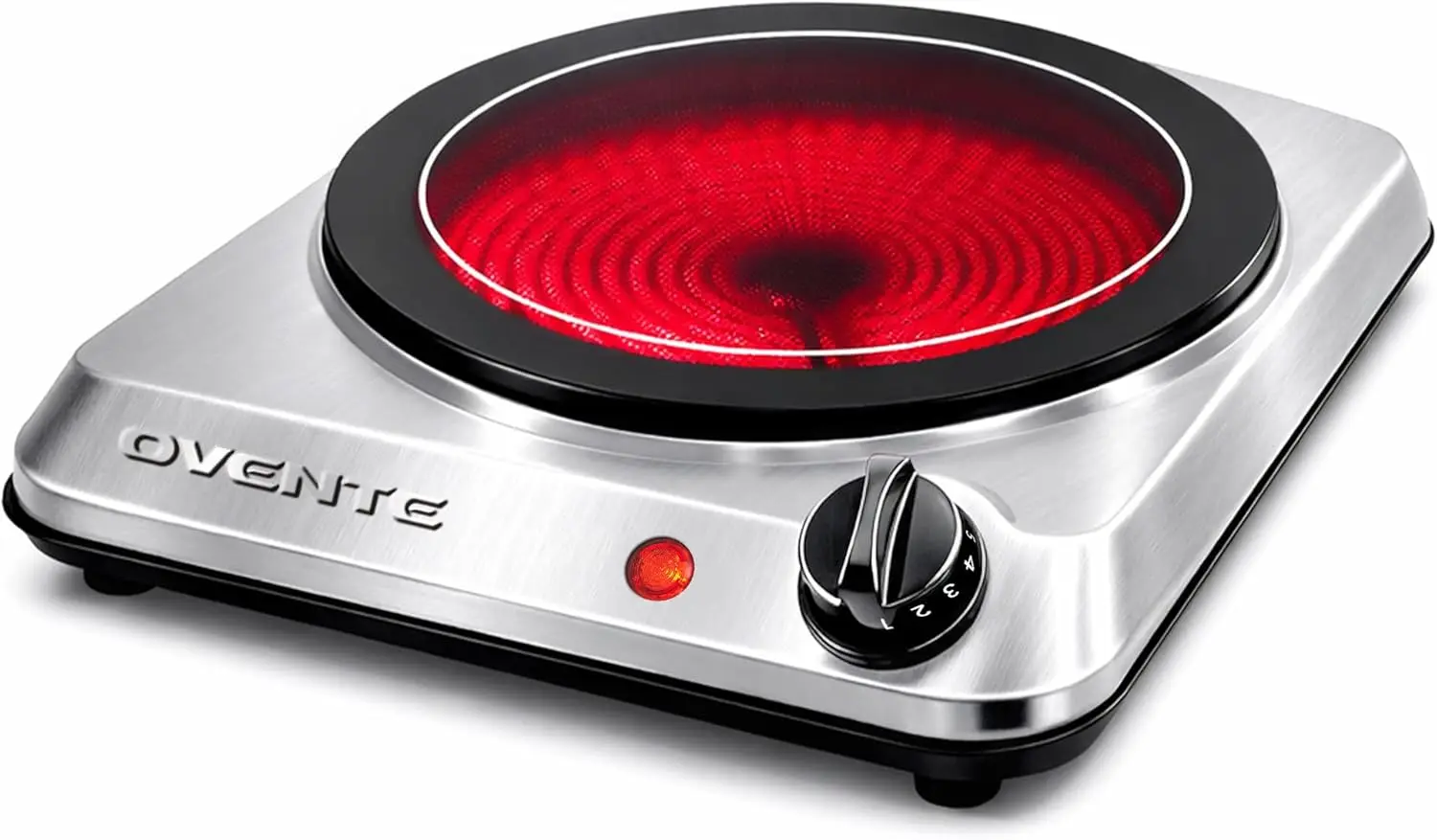 Countertop Infrared Single Burner, 1000W Electric Hot Plate with Ceramic Glass Cooktop, 5 Temperature Settings, Compact Stove
Countertop Infrared Single Burner, 1000W Electric Hot Plate with Ceramic Glass Cooktop, 5 Temperature Settings, Compact Stove