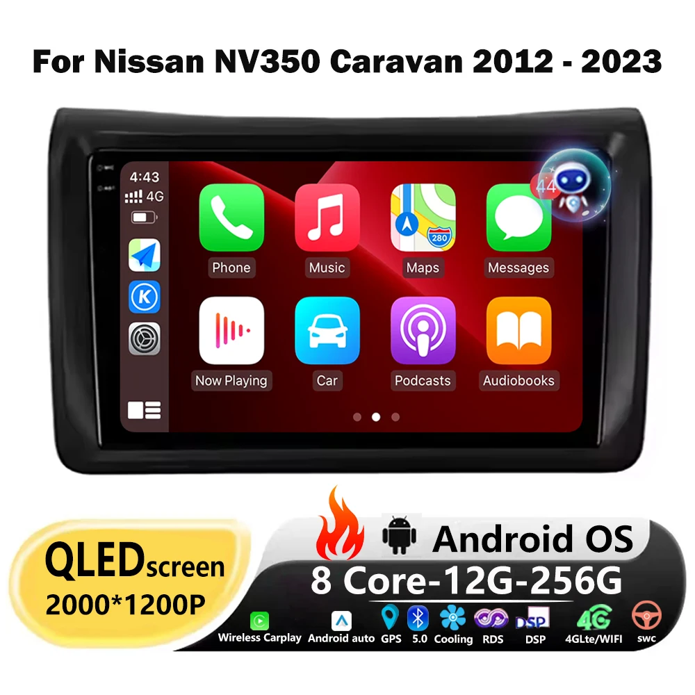 Car Radio Multimedia Video Player GPS Navigation Stereo For Nissan NV350 Caravan 2012-2023 Android 16 Auto Carplay Bluetooth DSP
Car Radio Multimedia Video Player GPS Navigation Stereo For Nissan NV350 Caravan 2012-2023 Android 16 Auto Carplay Bluetooth DSP