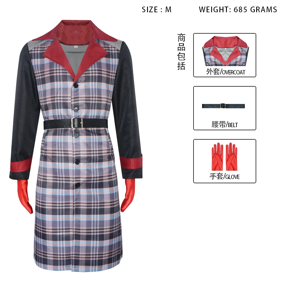 Movies Gotham Cosplay Jeremiah Costume Men's English Style Jacket Stylish Plaid Trench Coat Halloween Stage Performance Costumes
Movies Gotham Cosplay Jeremiah Costume Men's English Style Jacket Stylish Plaid Trench Coat Halloween Stage Performance Costumes