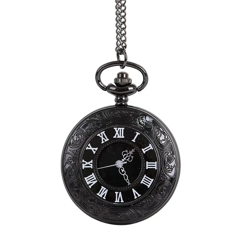 8075 Cool Black Pocket Watch Fashion White Roman Hollow Men's and Women's Chain Best Selling Leisure Gift Pedant Watches
8075 Cool Black Pocket Watch Fashion White Roman Hollow Men's and Women's Chain Best Selling Leisure Gift Pedant Watches