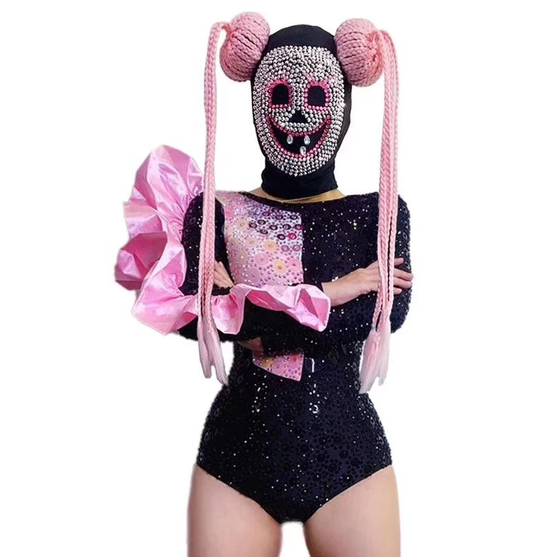 New disguise haloween adult dance wear women stage show Rhinestones Stretch Skinny Bodysuit nightmare before christmas costumes
New disguise haloween adult dance wear women stage show Rhinestones Stretch Skinny Bodysuit nightmare before christmas costumes