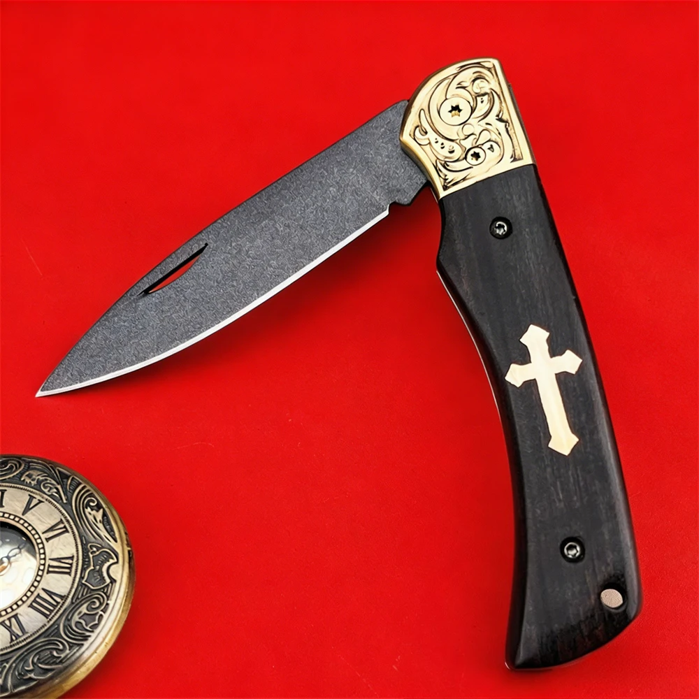 Outdoor Pocket Folding Knife, 3.46 in Forged Steel Blade Ebony Handle, Utility EDC Tool for Camping, Fishing, Hiking & Daily Use
Outdoor Pocket Folding Knife, 3.46 in Forged Steel Blade Ebony Handle, Utility EDC Tool for Camping, Fishing, Hiking & Daily Use