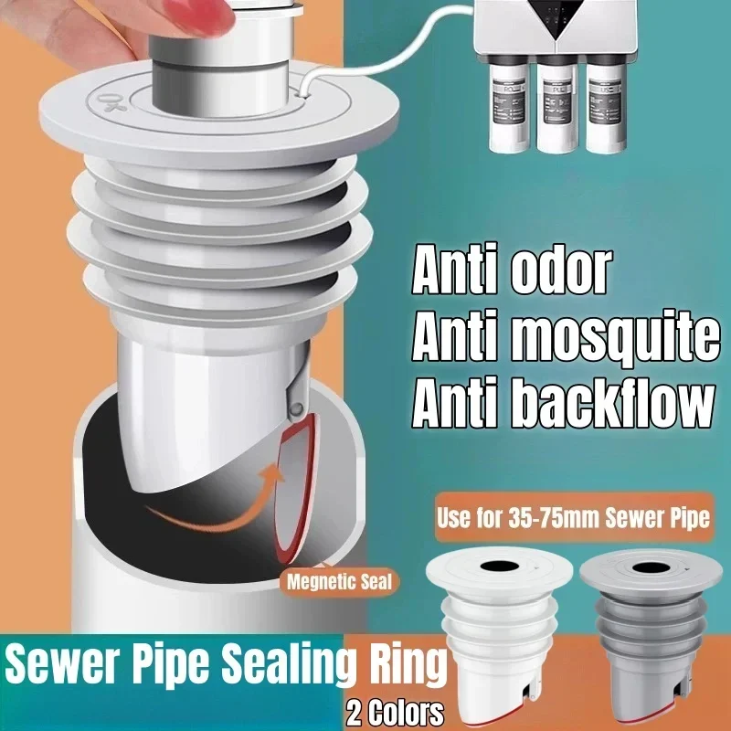Silicone Sewer Pipe Sealing Ring Anti Odor Sewer Pipe Sealing Ring Water Plug Floor Drain Sewer Seal Stopper Bathroom Accessorie
Silicone Sewer Pipe Sealing Ring Anti Odor Sewer Pipe Sealing Ring Water Plug Floor Drain Sewer Seal Stopper Bathroom Accessorie