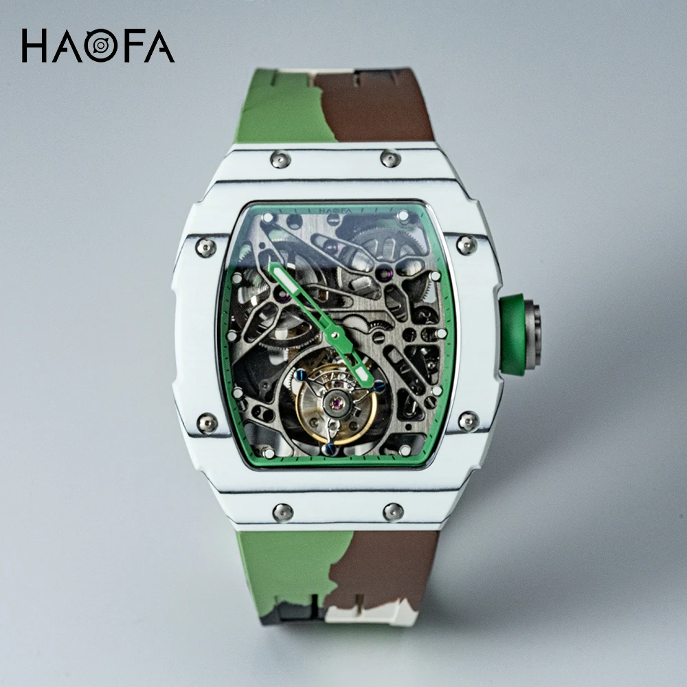 Haofa Tourbillon Механические мужские часы Роскошные автоматические часы с турбийоном и летающим механизмом из углеродного волокна для мужчин 1901-1 
Haofa Tourbillon Механические мужские часы Роскошные автоматические часы с турбийоном и летающим механизмом из углеродного волокна для мужчин 1901-1