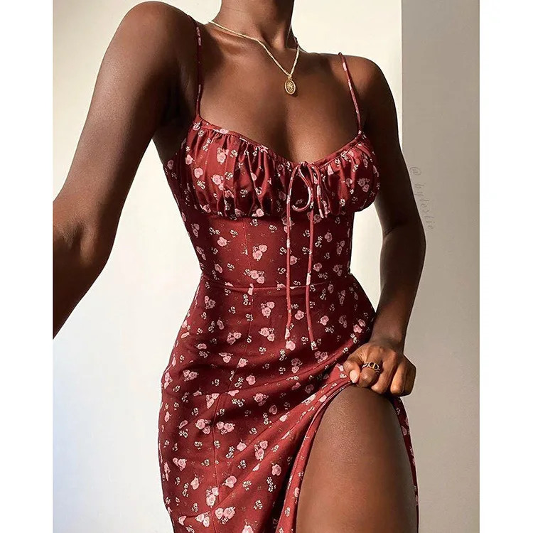 2023 Summer New Women's Va Va Voom Temperament Split Skirt with Shoulder Straps Floral Slim Elegant Spice Lace-up Ladies Dress
2023 Summer New Women's Va Va Voom Temperament Split Skirt with Shoulder Straps Floral Slim Elegant Spice Lace-up Ladies Dress