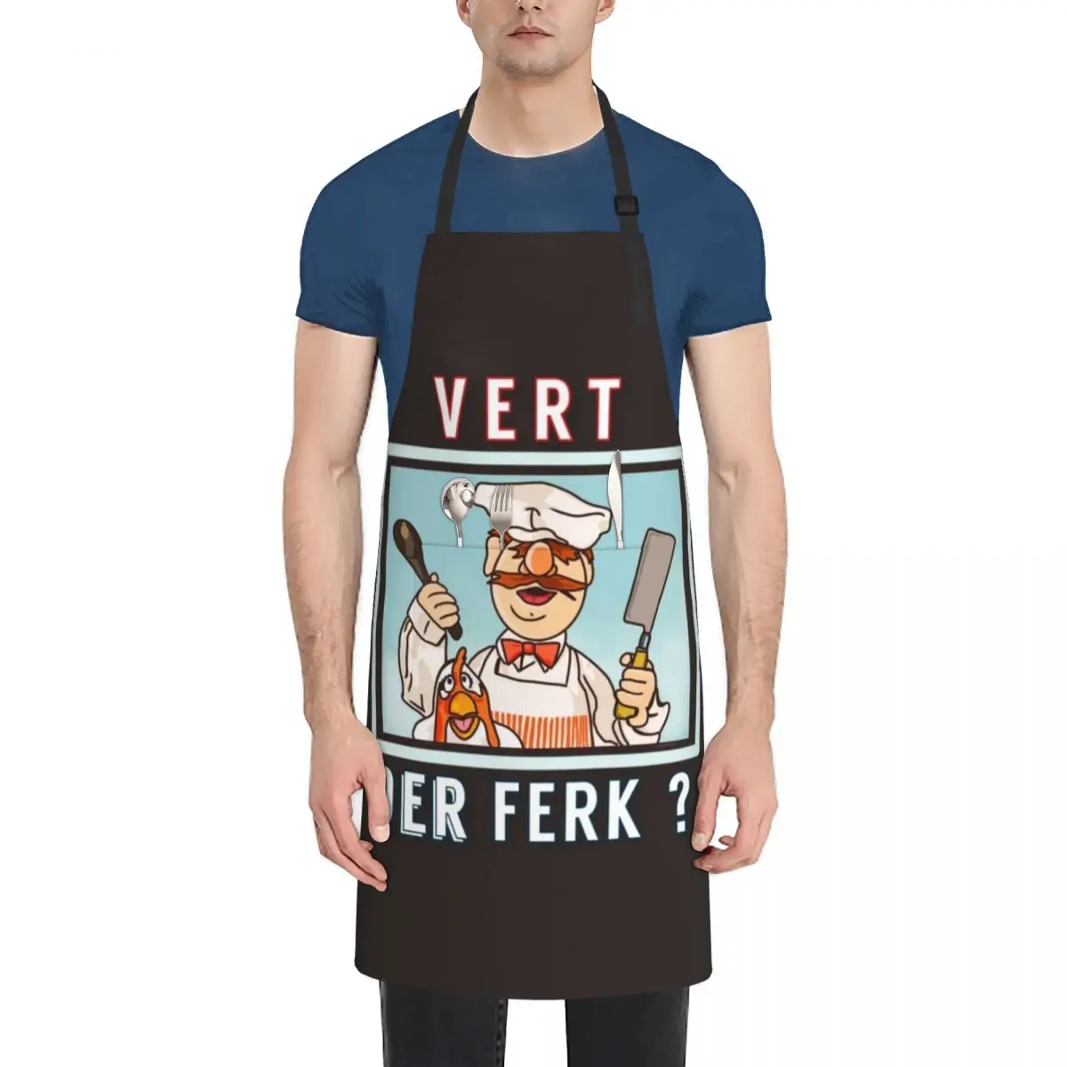 Vert der ferk Swedish Chef Chef shirt Chef T-Shirt Apron Household Items men Apron
Vert der ferk Swedish Chef Chef shirt Chef T-Shirt Apron Household Items men Apron